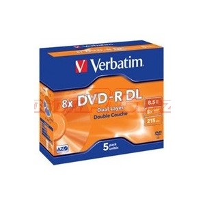 VERBATIM DVD-R(5-pack)DualLayer/Jewel/8x/8,5GB