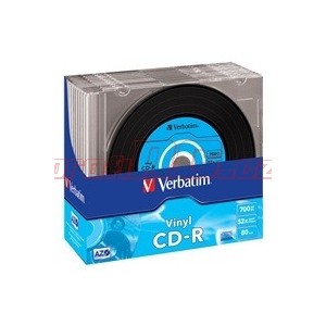 VERBATIM CD-R 10-Pack Slim/ Vinyl/ DLP/ 52x/ 700MB