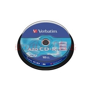 VERBATIM CD-R 10-Pack Spindle/ Crystal/ DLP/ 52x/ 700MB